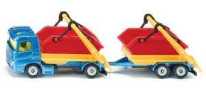 SIK1695 - Vrachtwagen met vuilniswagen en aanhanger