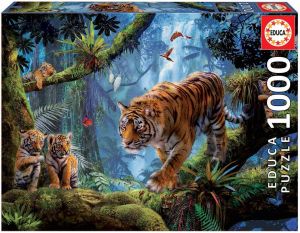 EDU17662 - Puzzel 1000 Stukjes Tijgers in de boom
