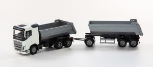 EMEK20352 - VOLVO FH 6x4 witte kiepwagen met 1+2 assen