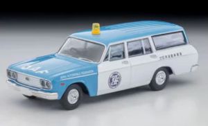 TOMLV-203B - Toyota Masterline Combi uit 1966, JAF-specificatie, wit en blauw.