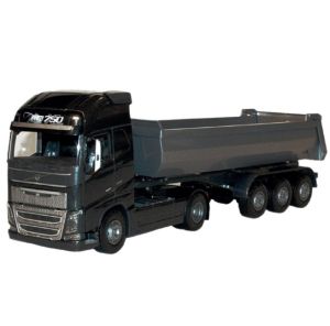 EMEK22353 - VOLVO FH16 4x2 zwart met 3-assige kipper