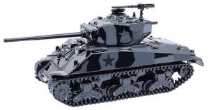 GREEN28170-D - 1976 SHERMAN M4 Long Barrel Tank zwart uit de BLACK BANDIT-serie in blisterverpakking