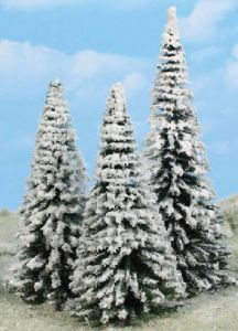 HEK2100 - Set van 3 besneeuwde bomen 16-21cm