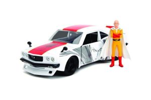 JAD33688 - MAZDA RX-3 1974 con figura di Saitama ONE PUNCH MAN