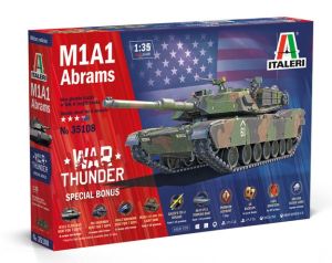 ITA35108 - WAR tank THUNDER - M1A1 Abrams om te assembleren en te spuiten