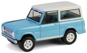 GREEN37320-A - FORD Bronco Custom SUV 1966 turquoiseblauw uit de BARRETT JACKSON-serie (in blisterverpakking)