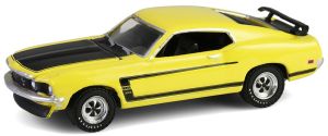 GREEN37320-B - FORD Mustang Boss 302 1969 geel uit de BARRETT JACKSON-serie (in blisterverpakking)