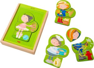 HAB304641 - Meli-Melo 24 delige houten puzzel - De ambachten