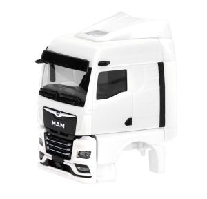 HER086349 - MAN TGX GM-cabine met windschermen en achteruitkijkcamera, wit - 2 onderdelen om in elkaar te zetten