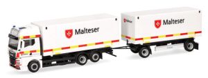 HER318945 - MAN TGX GX 6x2 met laadbak en 1+1-assige aanhangwagen MALTESER