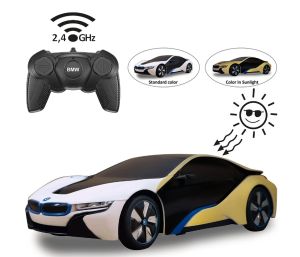 JAM403003 - BMW i8 Wit of Geel - UV-fotochromatische serie - Radiografisch bestuurd