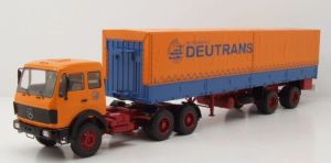 PRX47216 - MERCEDES-BENZ NG2232 6x4 met gesloten 2-assige aanhanger - DEUTRANS