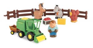 BRI43069 - Koffer met JOHN DEERE oogstmachine en toebehoren