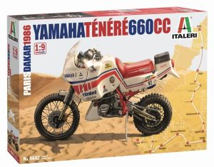 ITA4642 - Motorfiets YAMAHA Tenere 660cc 1986 Paris Dakar om te monteren en te schilderen