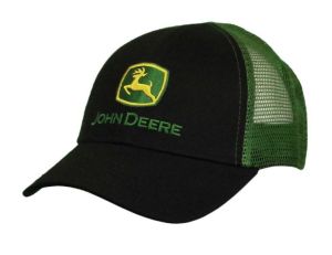 MC53080277BK - JOHN DEERE kinderpet zwart met groene mesh achterkant