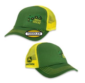 MC53080542GR - JOHN DEERE groene en gele mesh-pet voor kinderen