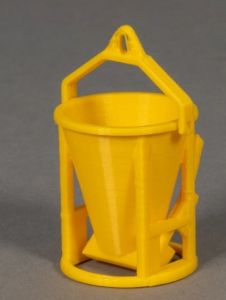 MSM5802/01 - Ronde betoncontainer – Geel – L.26,3 x B.27,6 x H.42,3 mm