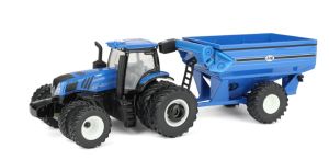 ERT61032 - NEW HOLLAND T8.385 met J&M graanoplegger