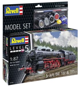 REV62168 - MODEL SET - Expresslocomotief S3/6 BR 18 met tender om te assembleren met verf