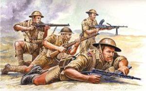 ITA6077 - WWII Brits 8e leger wordt geschilderd