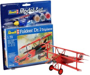 REV64116 - Modelset Fokker DR.1 Triplane met schilderij om in elkaar te zetten