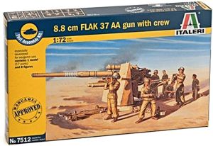 ITA7512 - 8.8cm luchtafweergeschut 37 luchtafweergeschut met bedienden snel te monteren en te schilderen