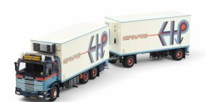 TEK83669 - SCANIA 142 V8 6x4 autoarticolato refrigerato con rimorchio refrigerato HANS PRINS a 1+1 assi