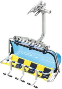 JC86400 - Geel-blauwe 6-persoons stoeltjeslift