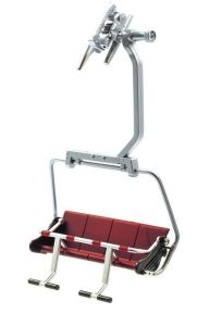 JC87050 - Rode 4-persoons stoeltjeslift