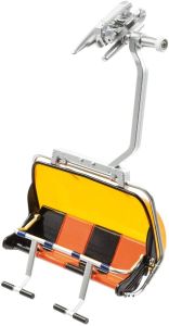 JC87150 - 4-persoons stoeltjeslift zwart en oranje oranje bubbel
