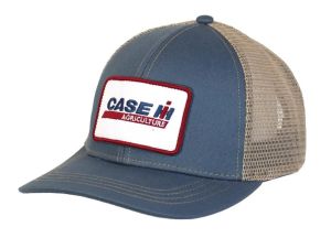 A2938-GV-OSF - Blauwe pet met CASE IH-logo en ivoorkleurige mesh-achterkant.