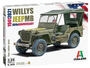 ITA3635 - JEEP WILLYS MB 80e verjaardag 1941-2021 om in elkaar te zetten en te schilderen