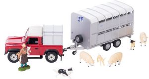 BRI43138A1 - LAND ROVER met dierenaanhangwagen en karakter