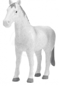 BRU2306BLANC - Witte paardschaal: 1/16 "