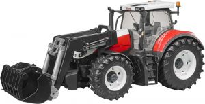BRU3181 - STEYR 6300 TERRUS CVT met vorken en bak Schaal: 1/16
