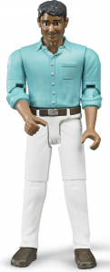 BRU60003 - Man met witte broek en blauw overhemd Ech:1/16