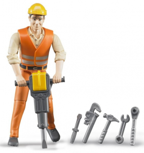 BRU60020 - Man met drilboor en gereedschap Schaal: 1/16