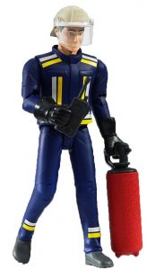 BRU60100 - Brandweerman en blusser Schaal: 1/16