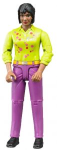 BRU60403 - Zwarte vrouw met groen shirt en roze broek