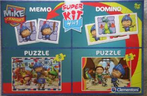 CLE08207 - 4 in 1 spel Memo; Domino en puzzels 2x30 stukjes MIKE LE CHEVALIER