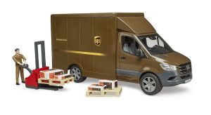 BRU2678 - MERCEDES BENZ Sprinter UPS vrachtwagen met chauffeur en toebehoren