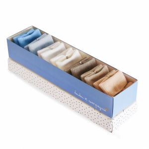 DC3701 - Wekelijkse sokkenplanner - Taupe en Blauw