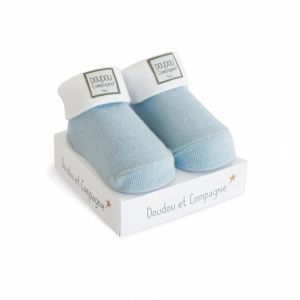 DC3703-02 - Geboortesokken - Blauw en wit