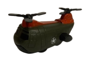 NEW01277E - Friction Khaki en oranje helikopter