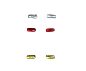 ART04370J - 2 gele rechthoekige koplampkussens 1x3 mm