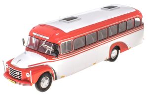 G1255072 - Zweedse lijnbus VOLVO B375 1957 wit en oranje