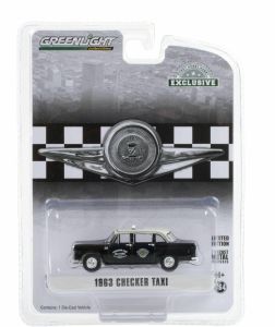 GREEN30207 - CHECKER MOTORS MARATHON A11 1963 zwarte taxi wit dak verkocht in blister