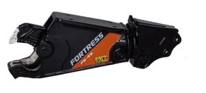 GF118-2-B - FORTRESS FS45-R Zwarte schrootschaar met giekondersteuning voor graafmachines tot 25 ton