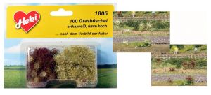 HEK1805 - Set van 10 graspollen wit en lila bloemen 6mm