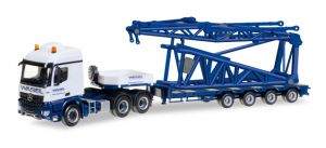 HER307253 - MERCEDES BENZ Arocs S SZ 6x4 Wasel transport met 4 assige semi dieplader en lading